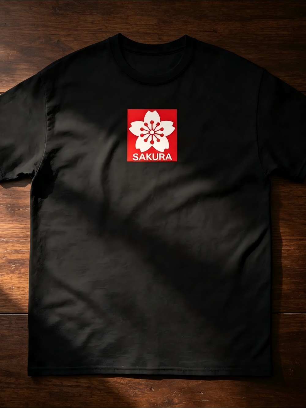 Sakura Oil Stick Logo T-Shirt Graffiti Tee Black T-shirt